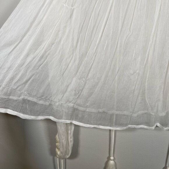 FREE PEOPLE Boho sheer embroidered ivory Blouse Size S - Picture 6 of 7